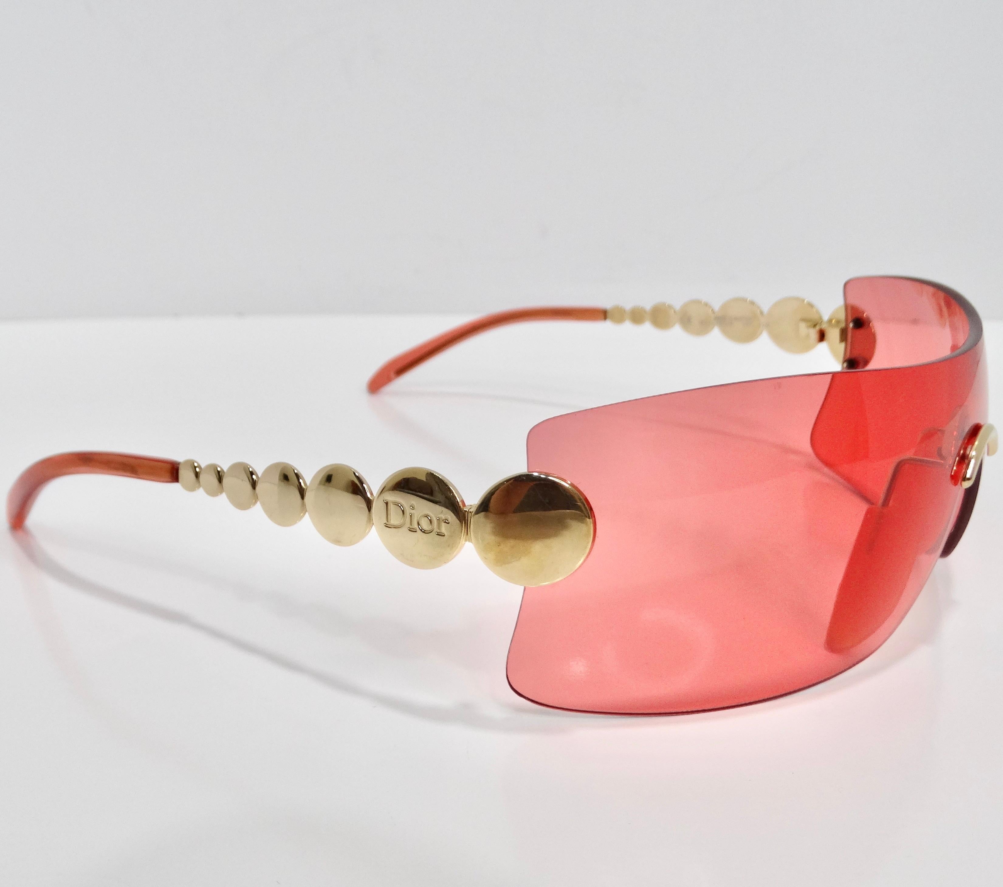 Christian Dior Spring 2004 Galliano Red Mask Sunglasses For Sale 1