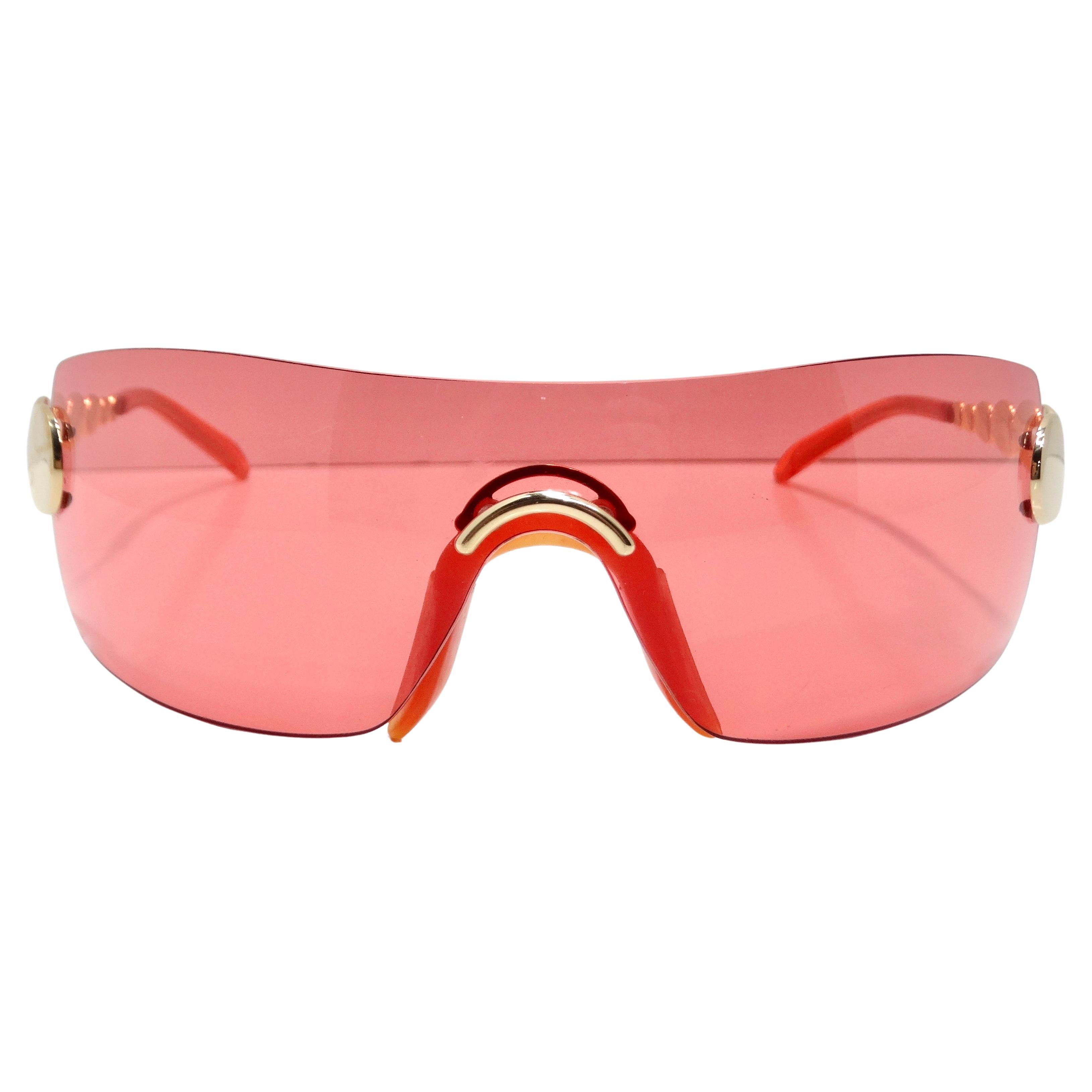 Christian Dior Spring 2004 Galliano Red Mask Sunglasses For Sale