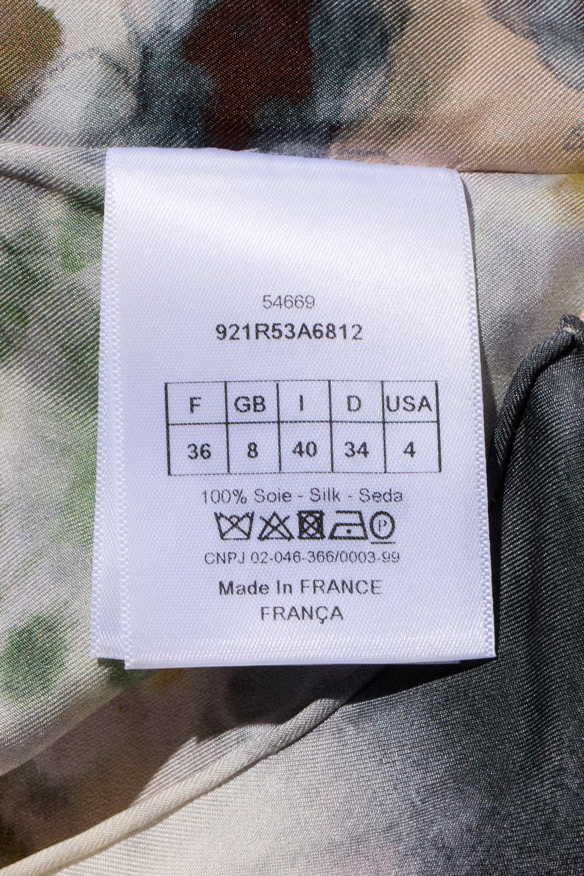 Christian Dior printemps 2019 Runway Robe en soie kaléidoscope FR 36 en vente 5