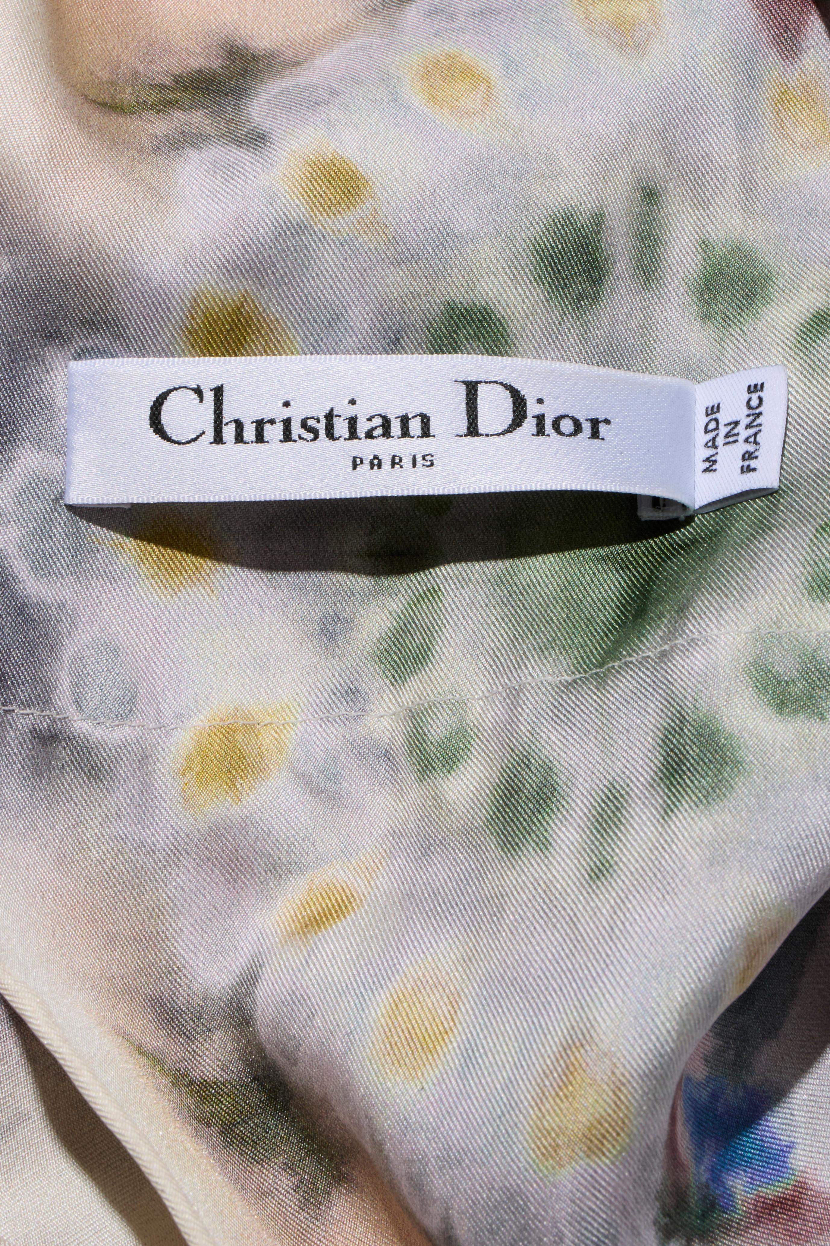 Christian Dior printemps 2019 Runway Robe en soie kaléidoscope FR 36 en vente 4