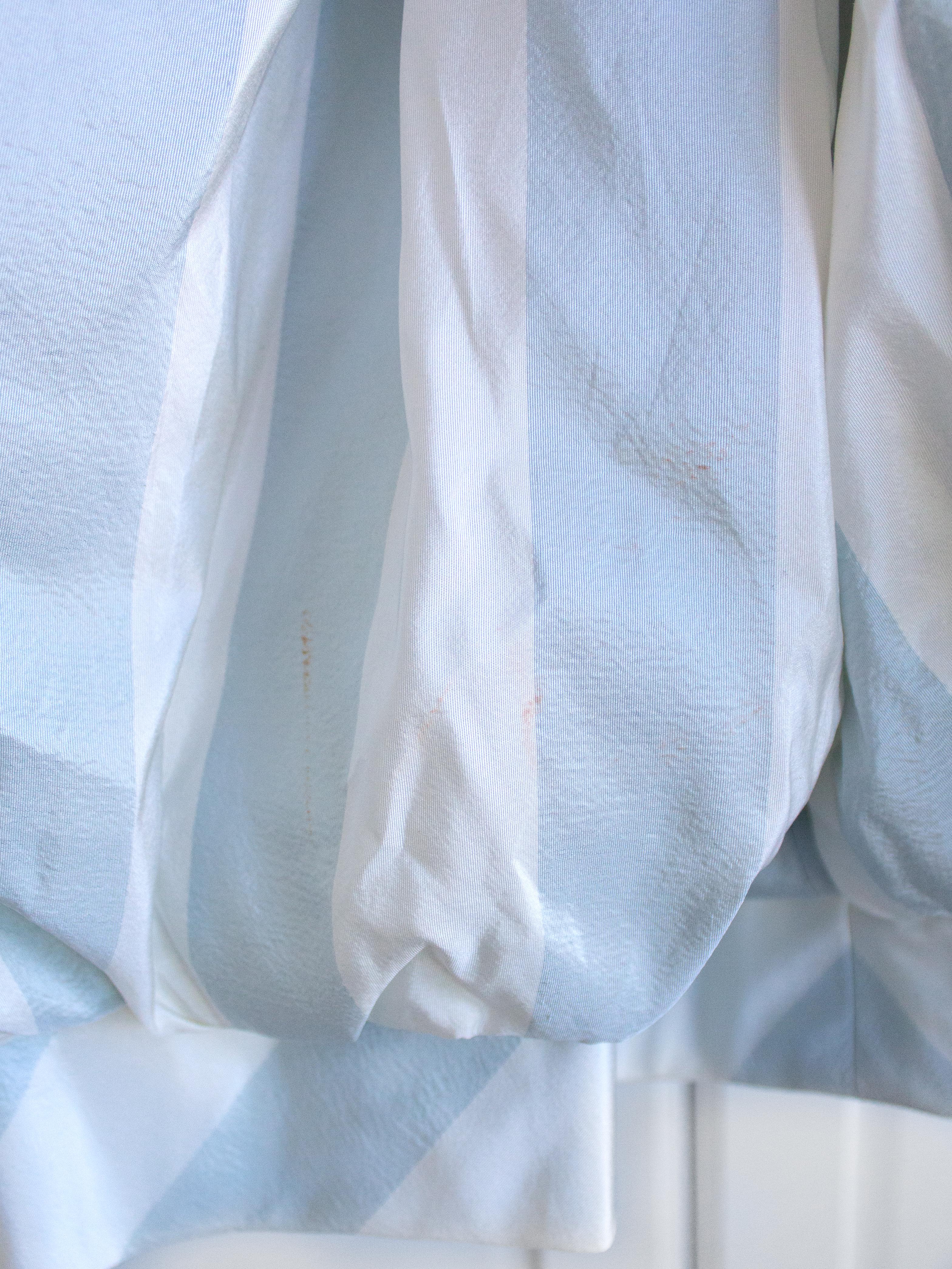 Christian Dior Spring Summer 1993 Numbered Blue White Striped Silk Taffeta Dress 9