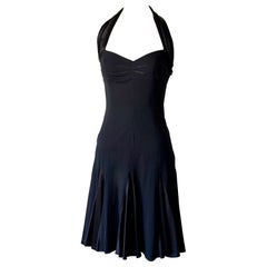 Christian Dior Spring Summer 2003 black silk skater dress