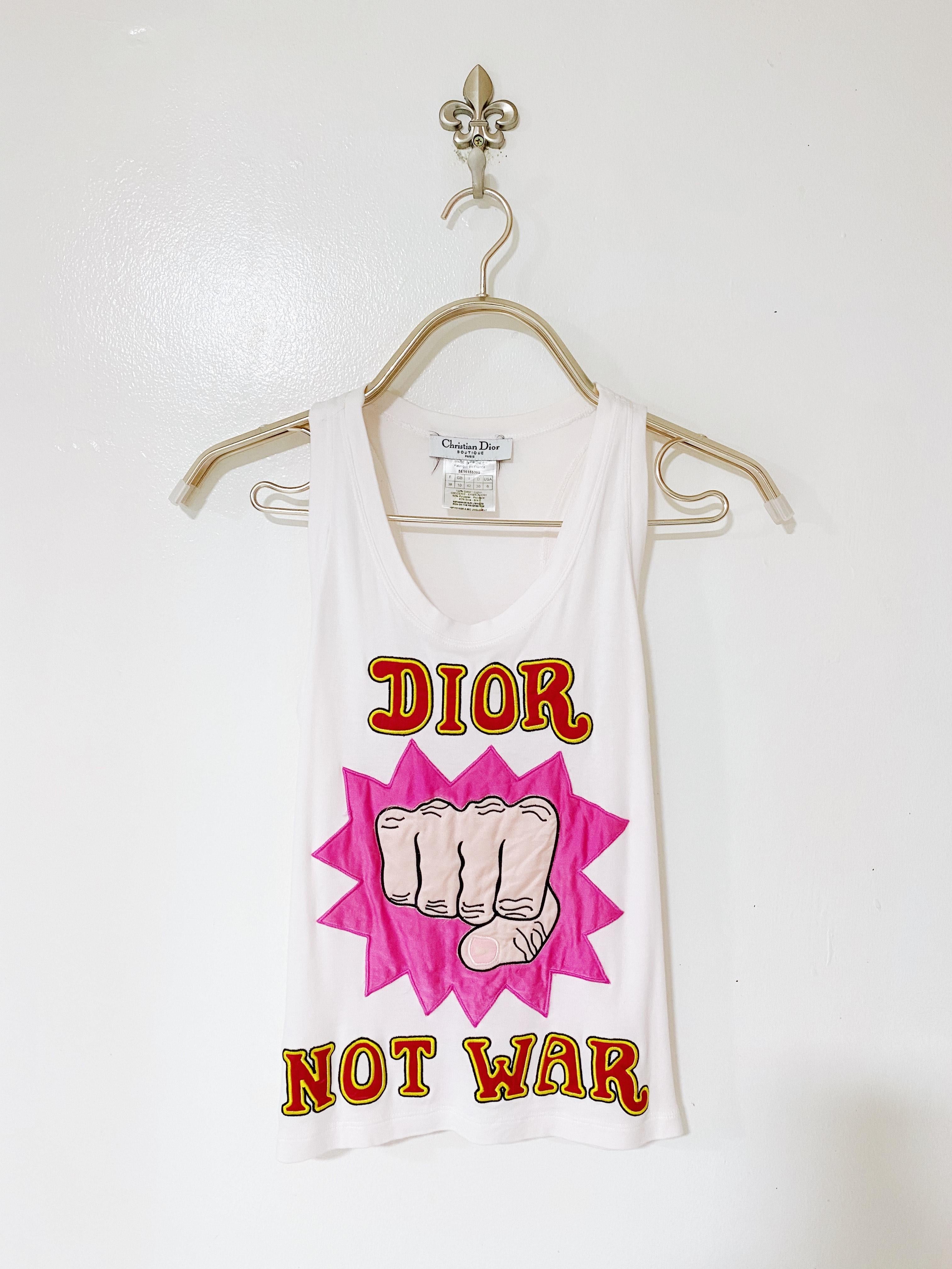 Christian Dior - Spring/Summer 2005 Runway DIOR not war tank top 1