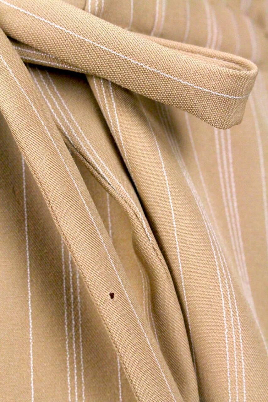 Christian Dior S/S 1976 Haute Couture Marc Bohan Tan Wool Pinstriped Jacket  5