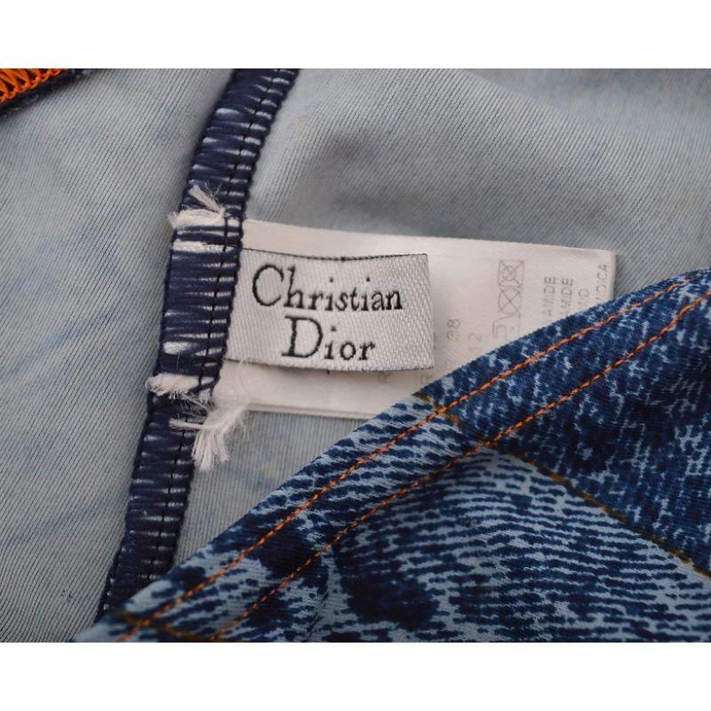 Christian Dior SS/2000 Denim Print Trompe-l'œil Swimsuit 2