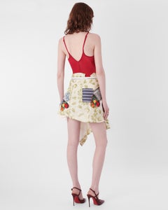 Christian Dior SS 2001 Floral Patchwork Print Skirt