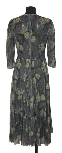 Christian Dior SS 2019 Lily of the Valley Print Tulle Dress