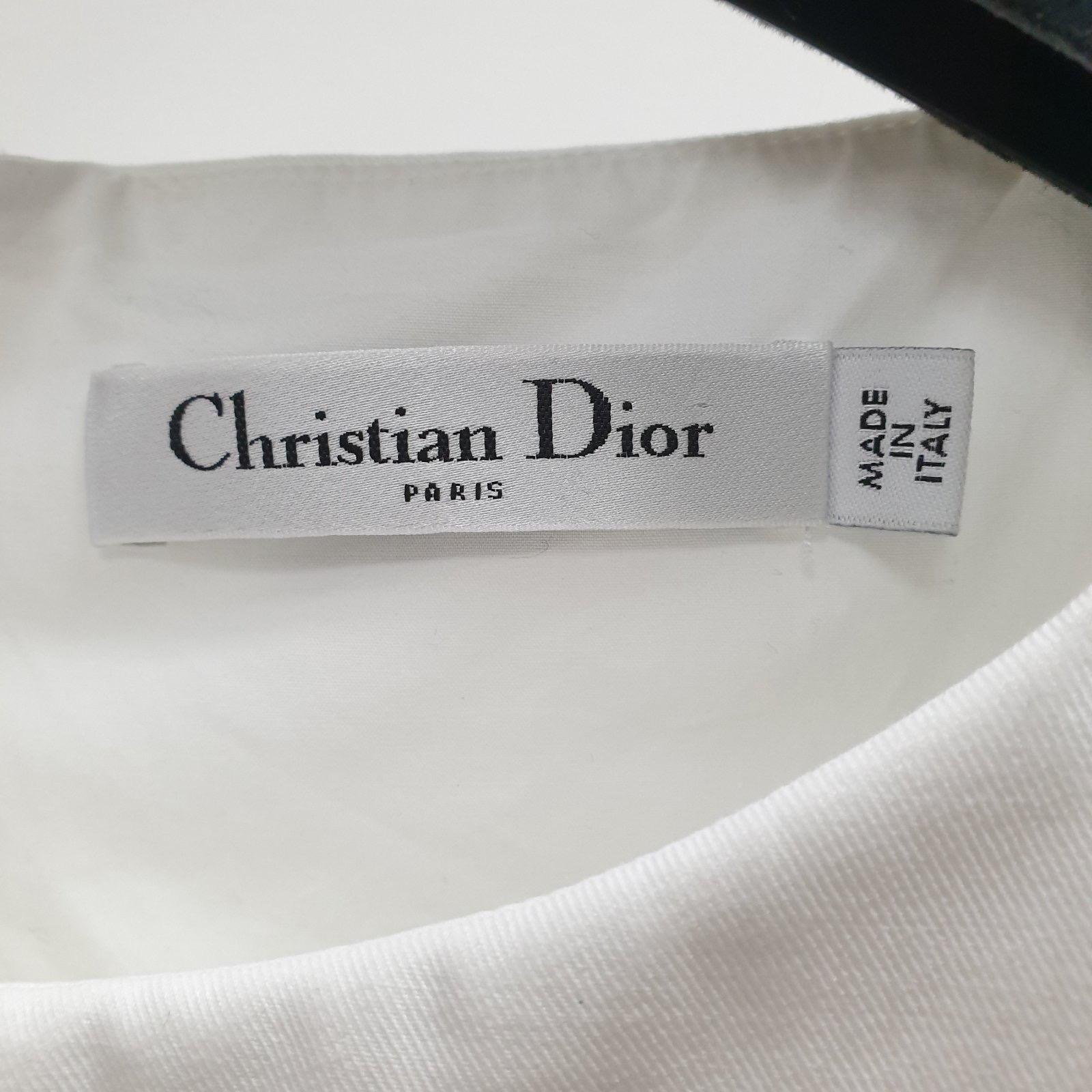 CHRISTIAN DIOR SS17 Fencing Diamond Stitch Bee Embroidery Dress  In Good Condition For Sale In Krakow, PL