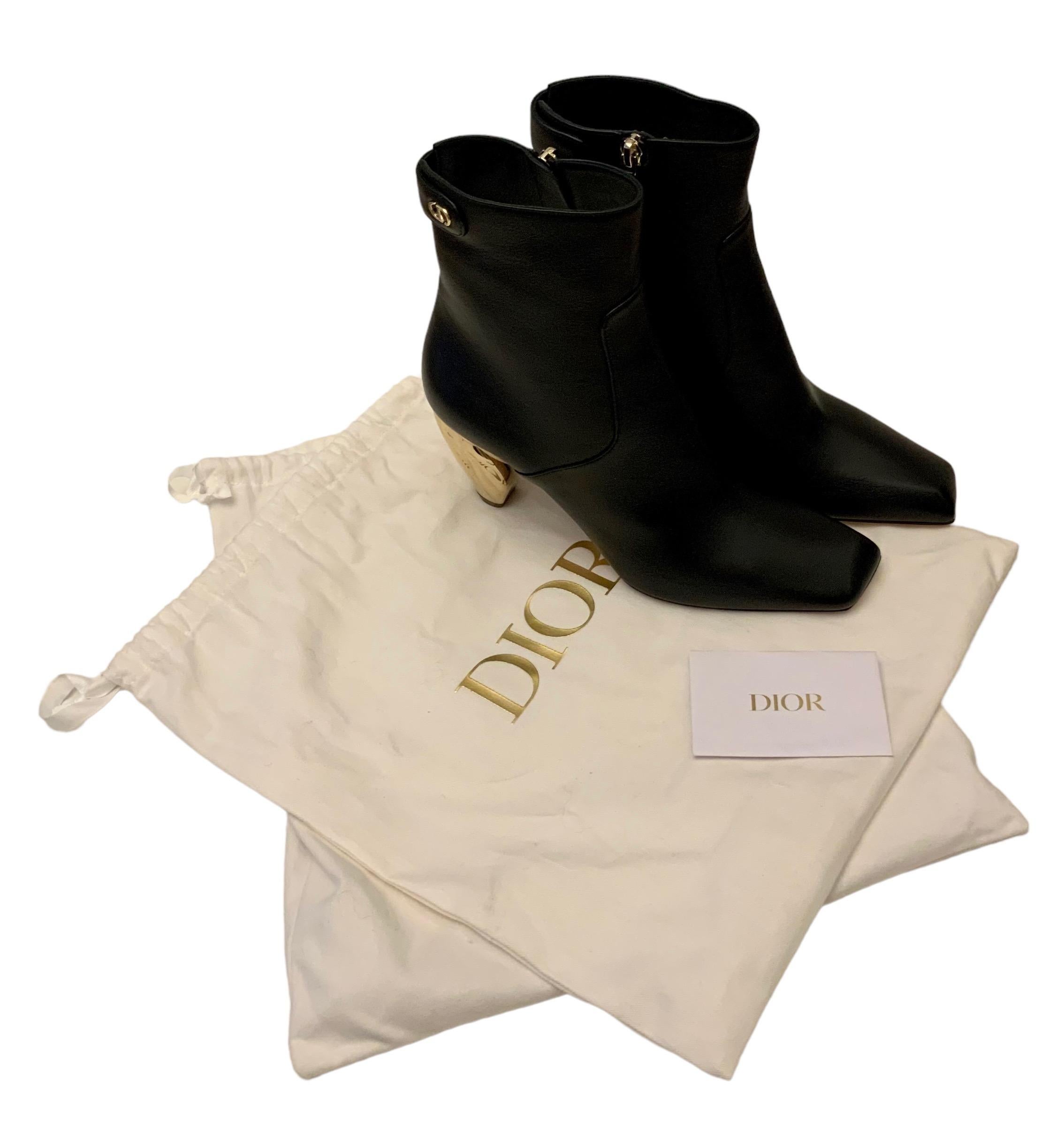 Christian Dior SS22 New Rhodes Heeled Black Ankle Boots 5