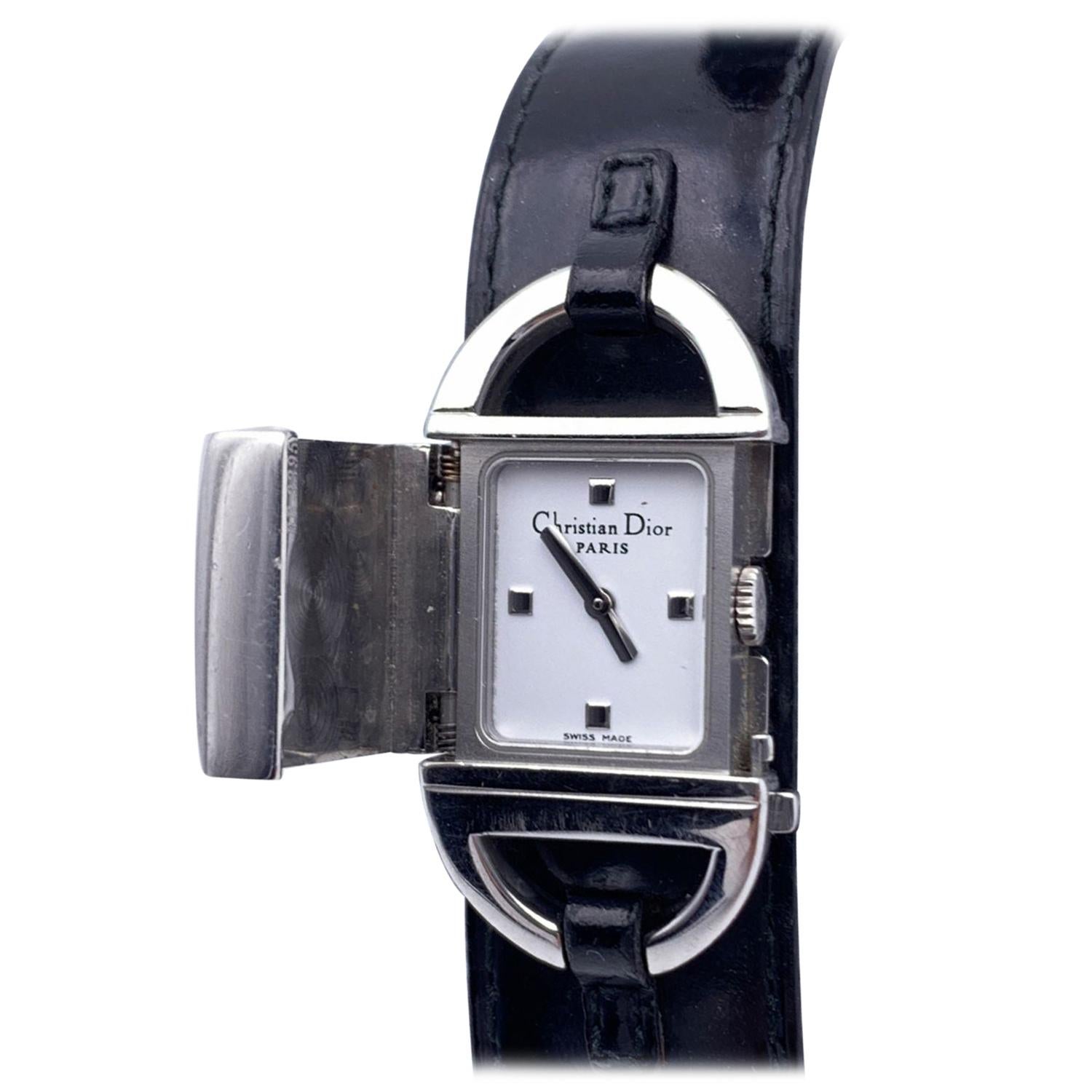 Christian Dior Stainless Steel Leather Pandiora D78 100 Wrist