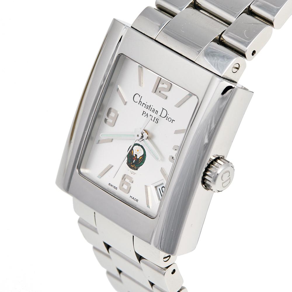 Christian Dior Stainless Steel Riva UAE NOS D101100 Men's Wristwatch 31 mm In Good Condition In Dubai, Al Qouz 2