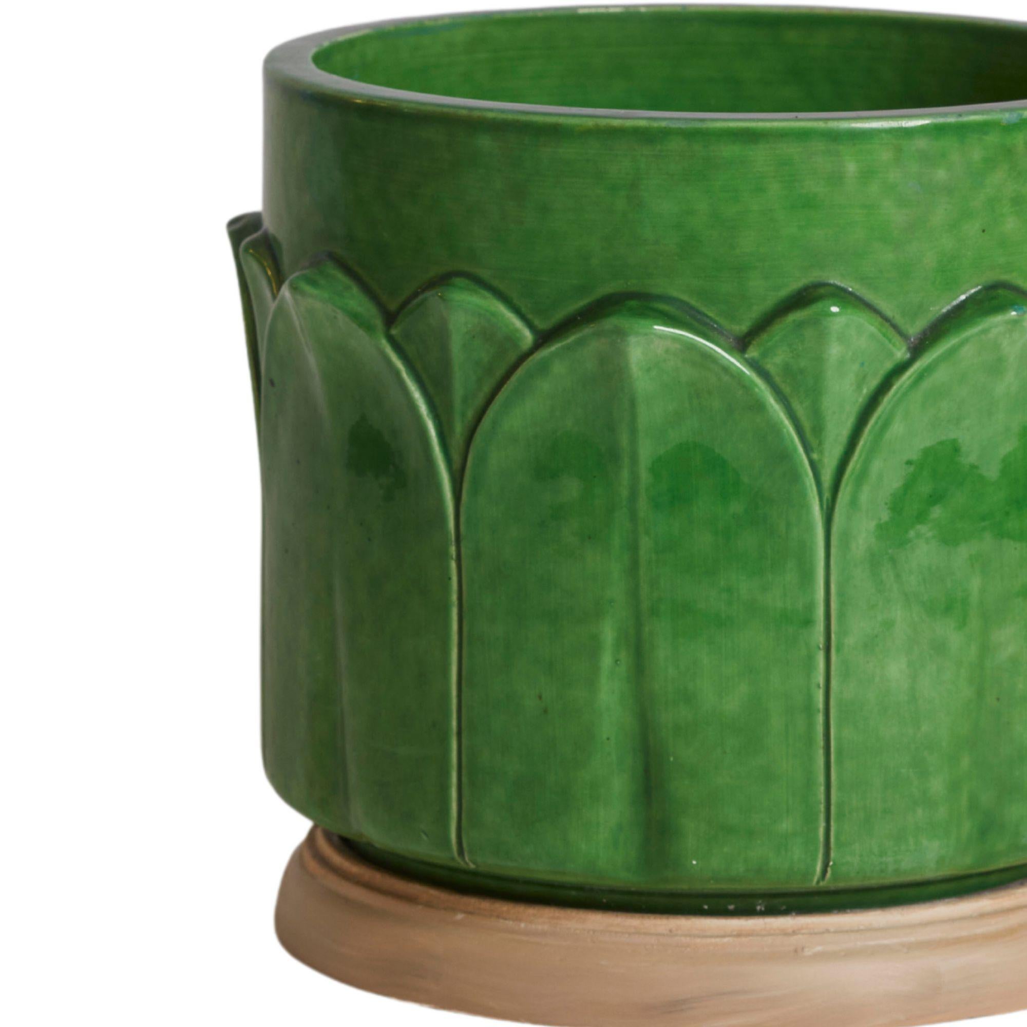 French Christian Dior Stamped Ceramic Planter & Orchid Pot, 1970s