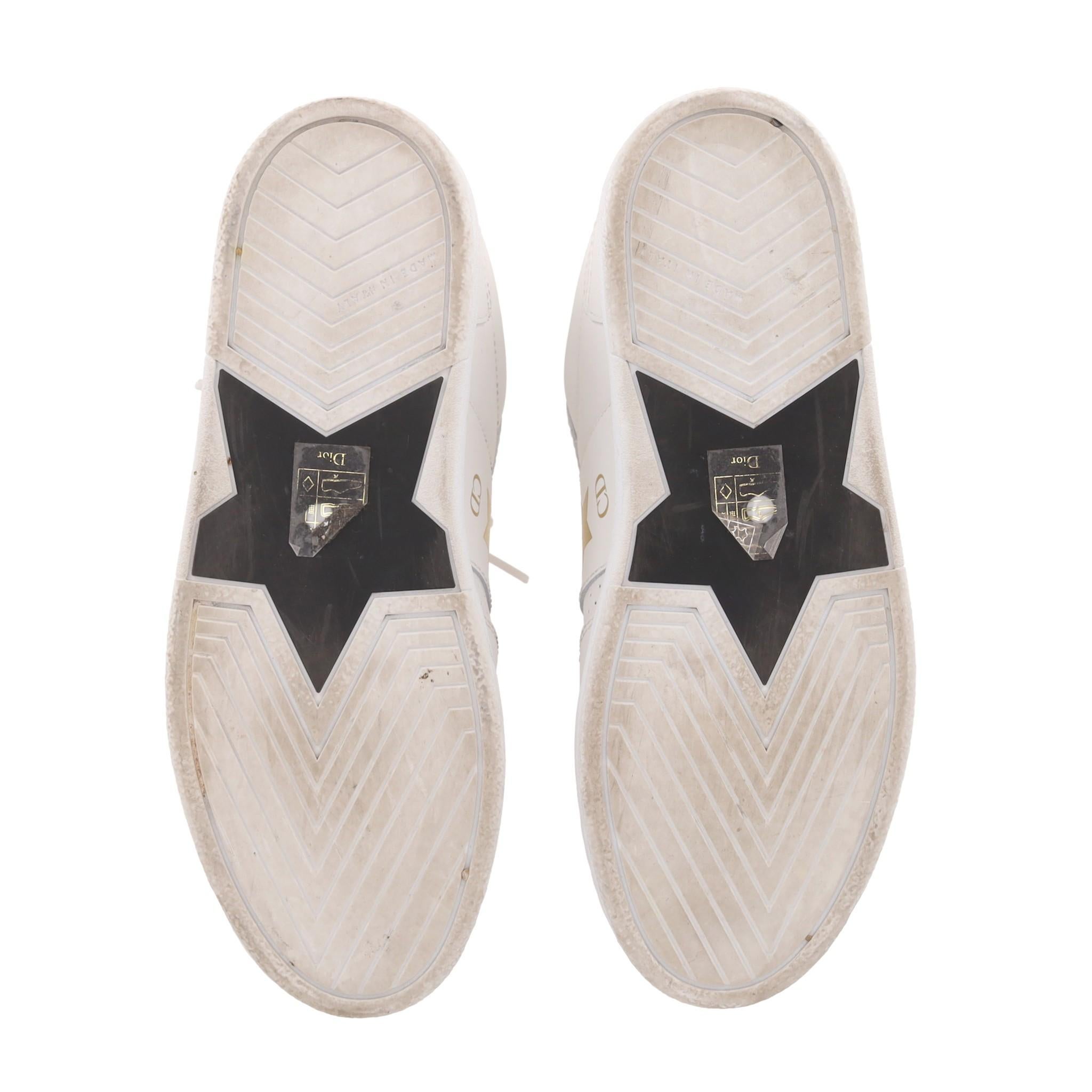 Christian Dior Star Leather & Suede Sneakers For Sale 1