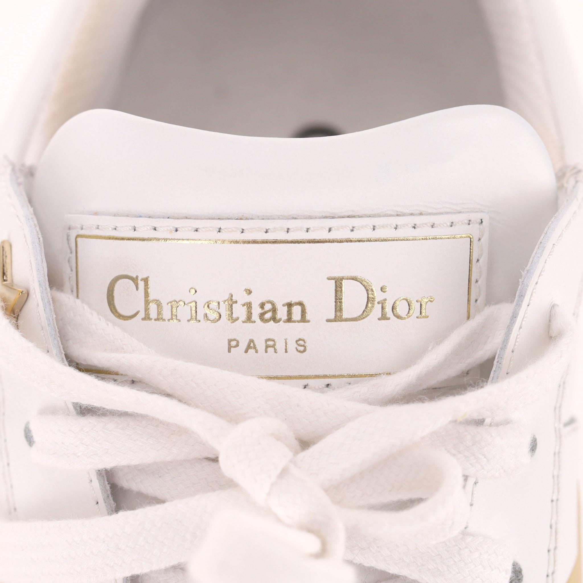 Christian Dior Star Leather & Suede Sneakers For Sale 3