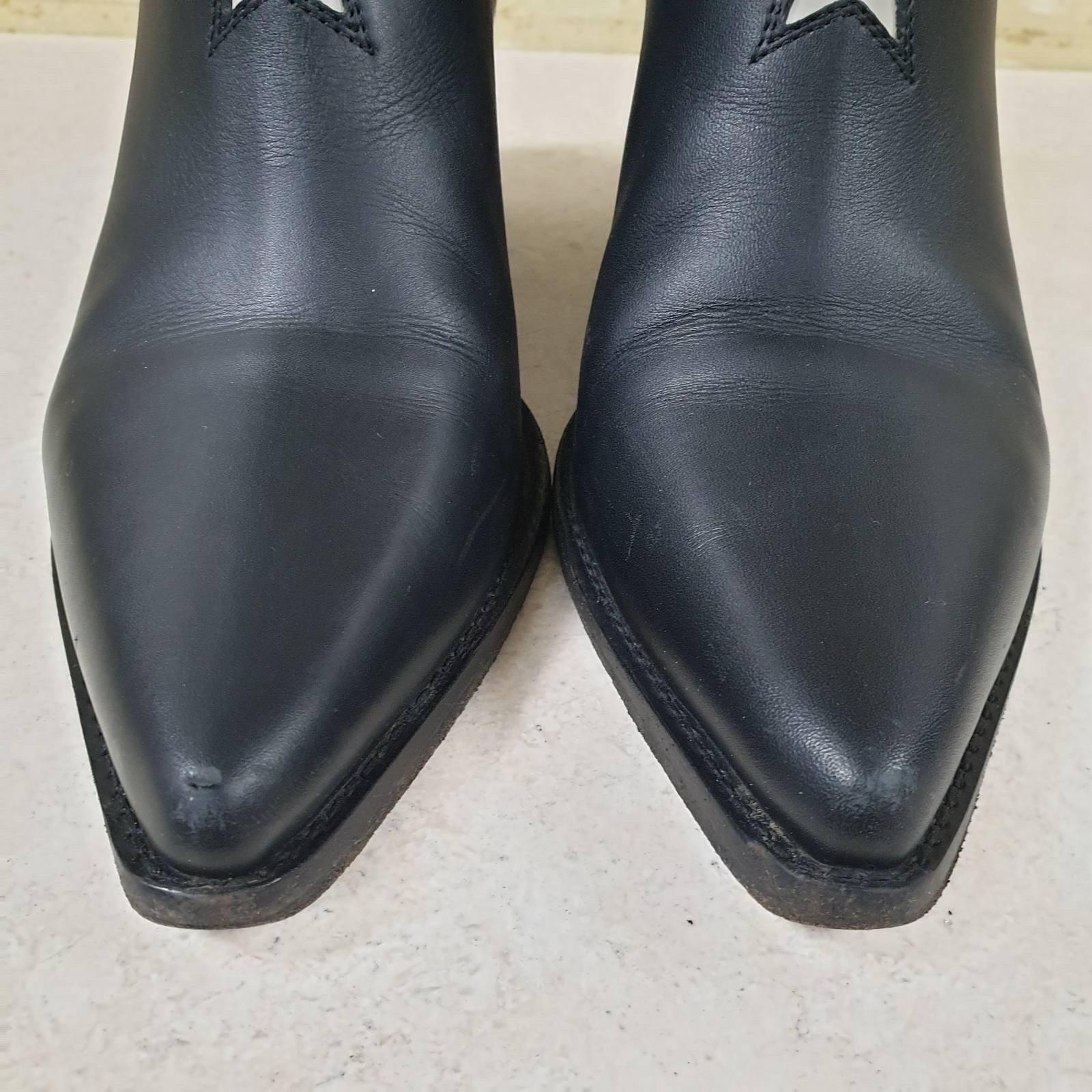 CHRISTIAN DIOR Star Leather Western Boots For Sale 1