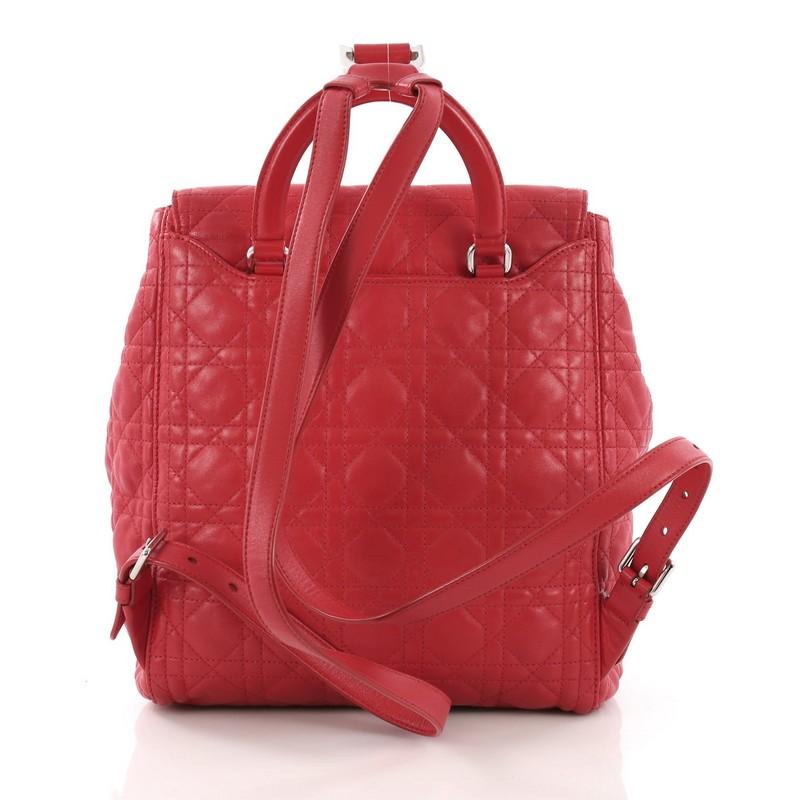 Christian Dior Stardust Backpack Cannage Quilt Leather Large In Good Condition In NY, NY