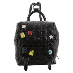 Christian Dior Stardust Backpack Charm Embellished Cannage Quilt Lambskin Large
