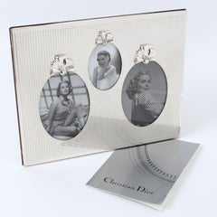 Christian Dior Sterling Silver Multiple Views Picture Frame with Bow Decor
