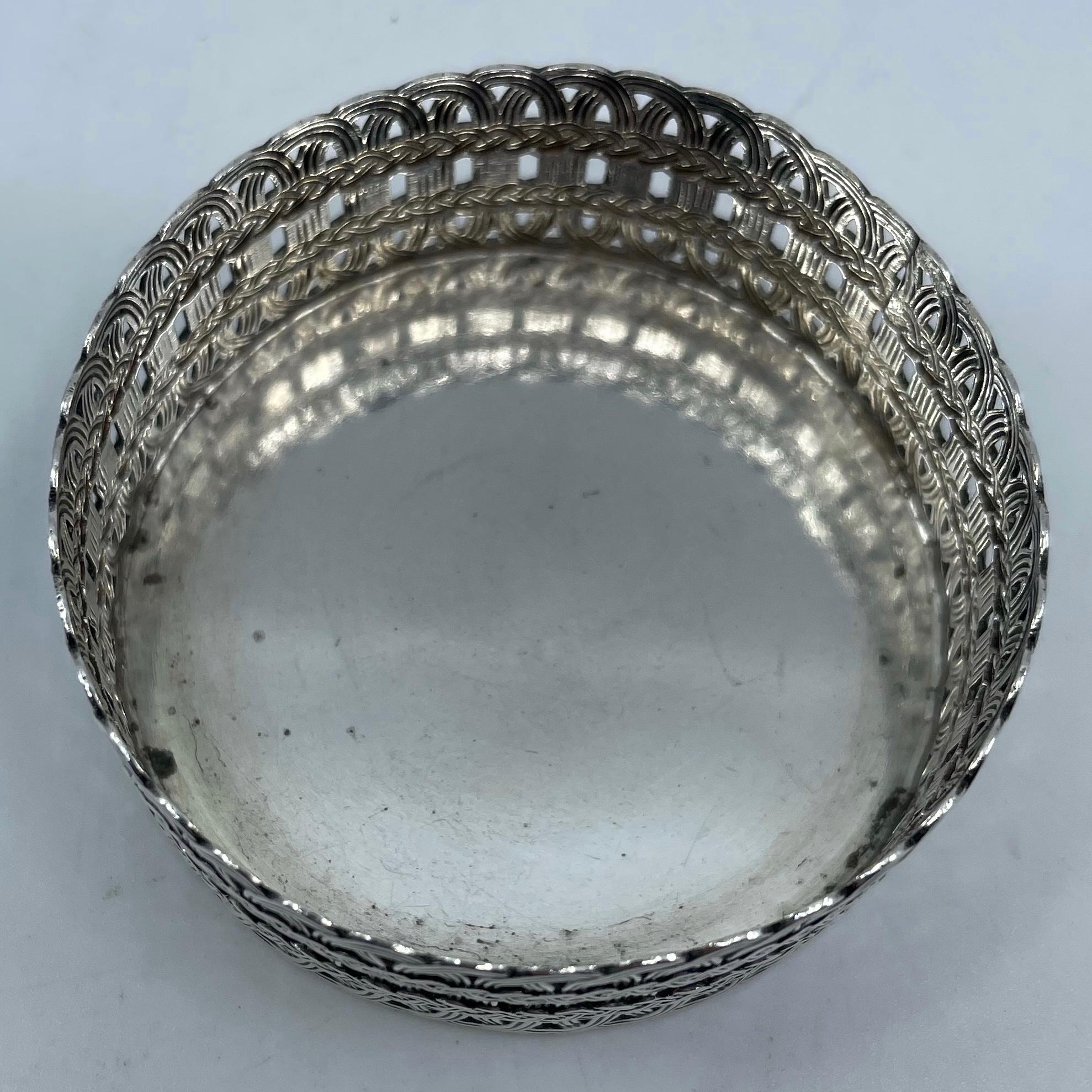 French Christian Dior Sterling Silver Pin Basket