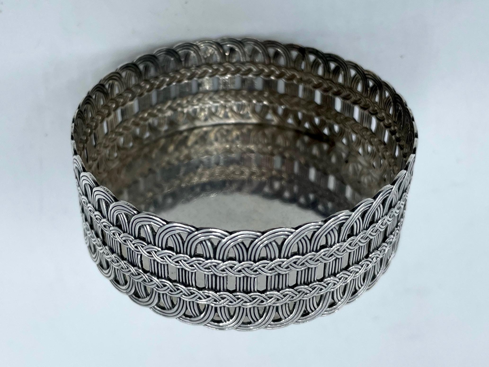 Christian Dior Sterling Silver Pin Basket In Good Condition In New York, NY
