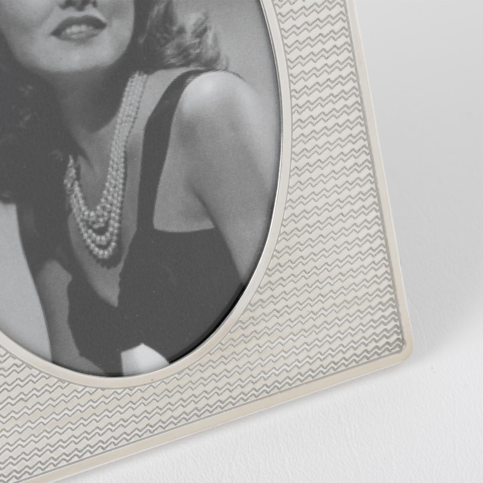 Christian Dior Sterling Silber Zwei Ansichten Bilderrahmen mit Bogen-Motiv im Angebot 4