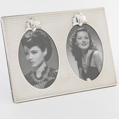 Christian Dior Sterling Silver Two Views Picture Frame with Bow Motif