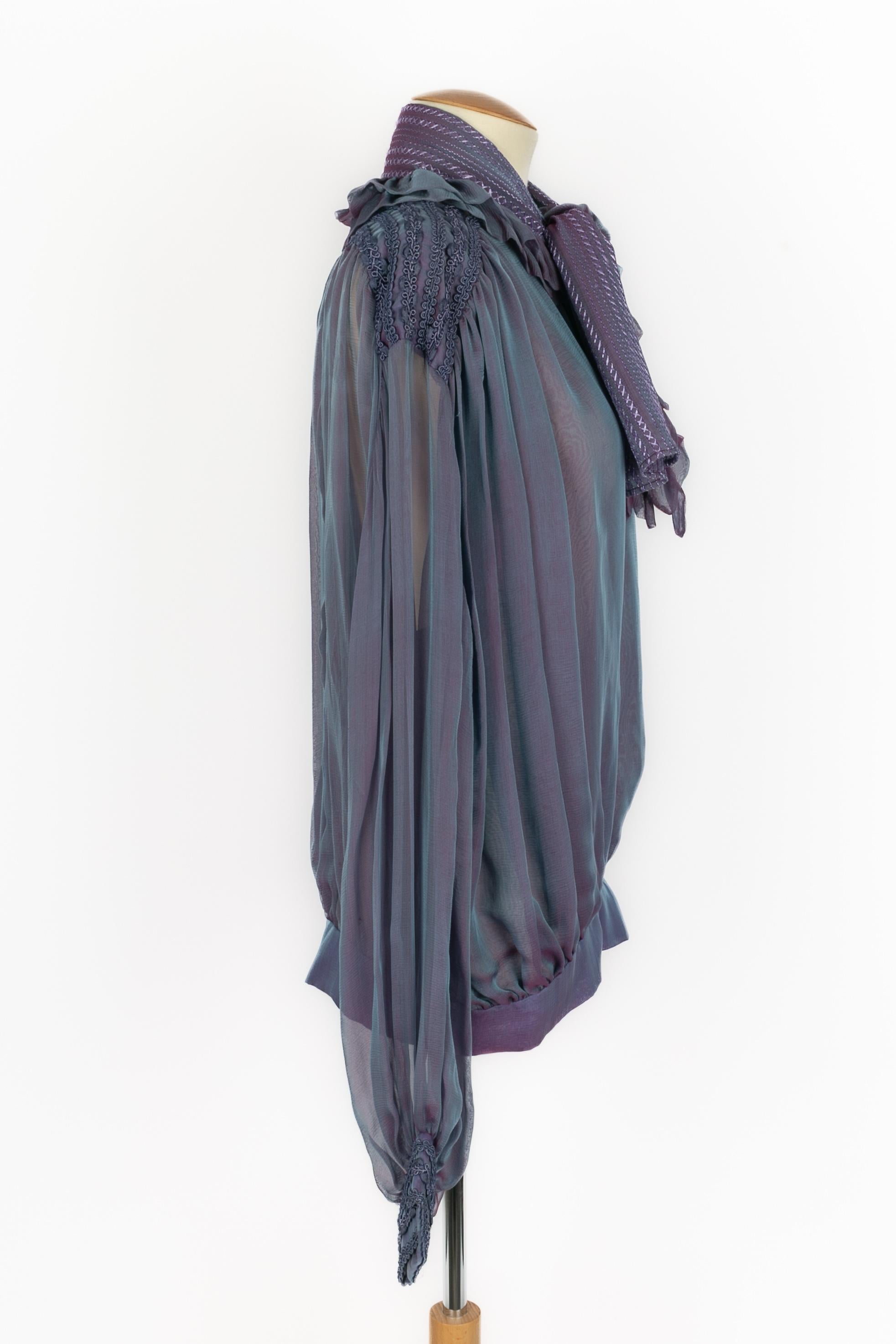 Grigio Stola e blusa Christian Dior Inverno 1993 in vendita