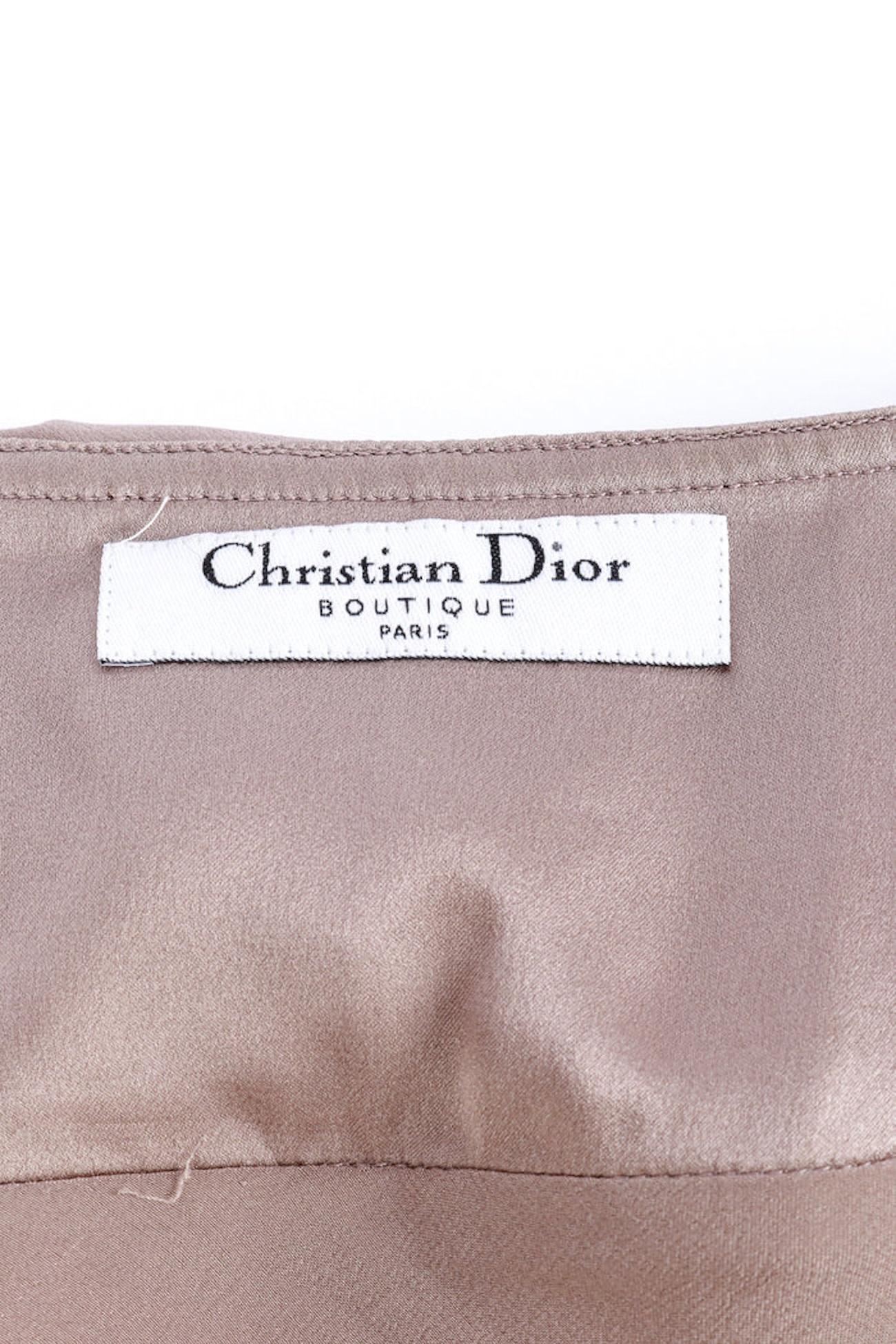 Christian Dior Strappy Ruched Bow Dress Dust Pink (US 4) For Sale 2