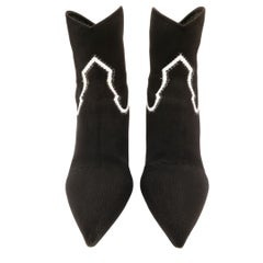 CHRISTIAN DIOR Stretch Knit Jacquard Cowboy Sock Boots