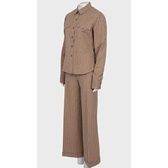 Christian Dior Striped Cotton Suit  Sz. FR44 / XXL