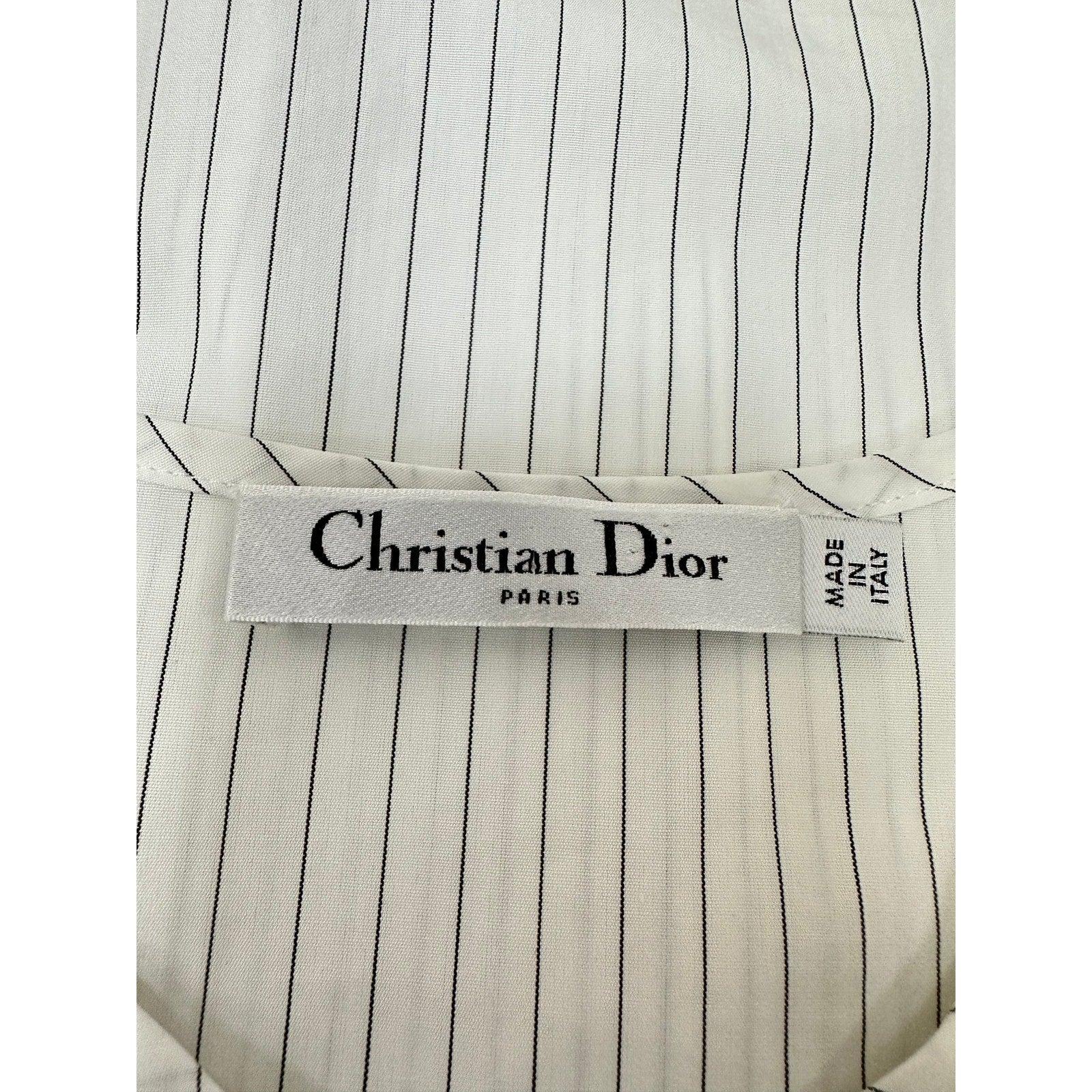 Christian Dior - Camicia con maniche voluminose a righe - Sz.36 In condizioni ottime in vendita a Krakow, PL