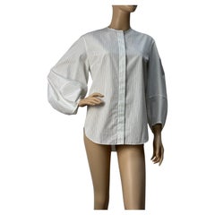 Christian Dior Camisa Rayas Mangas Voluminosas Sz.36