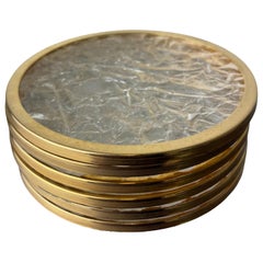 Sous-verres en lucite « Style Christian Dior » à effet glacé, lot de 6, Italie, vers les années 1970