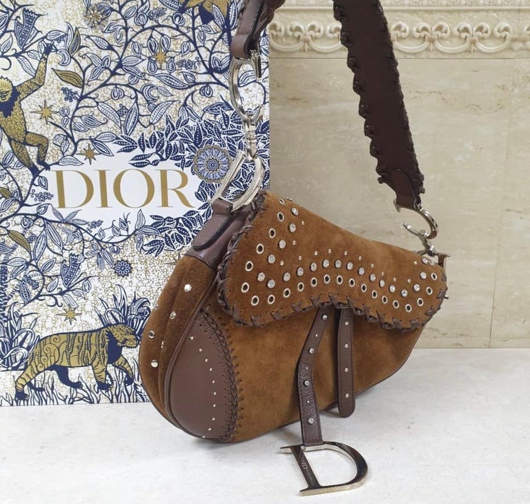 Dior Multicolor Suede and Patent Leather Saddle Tie Dye Bag at 1stDibs