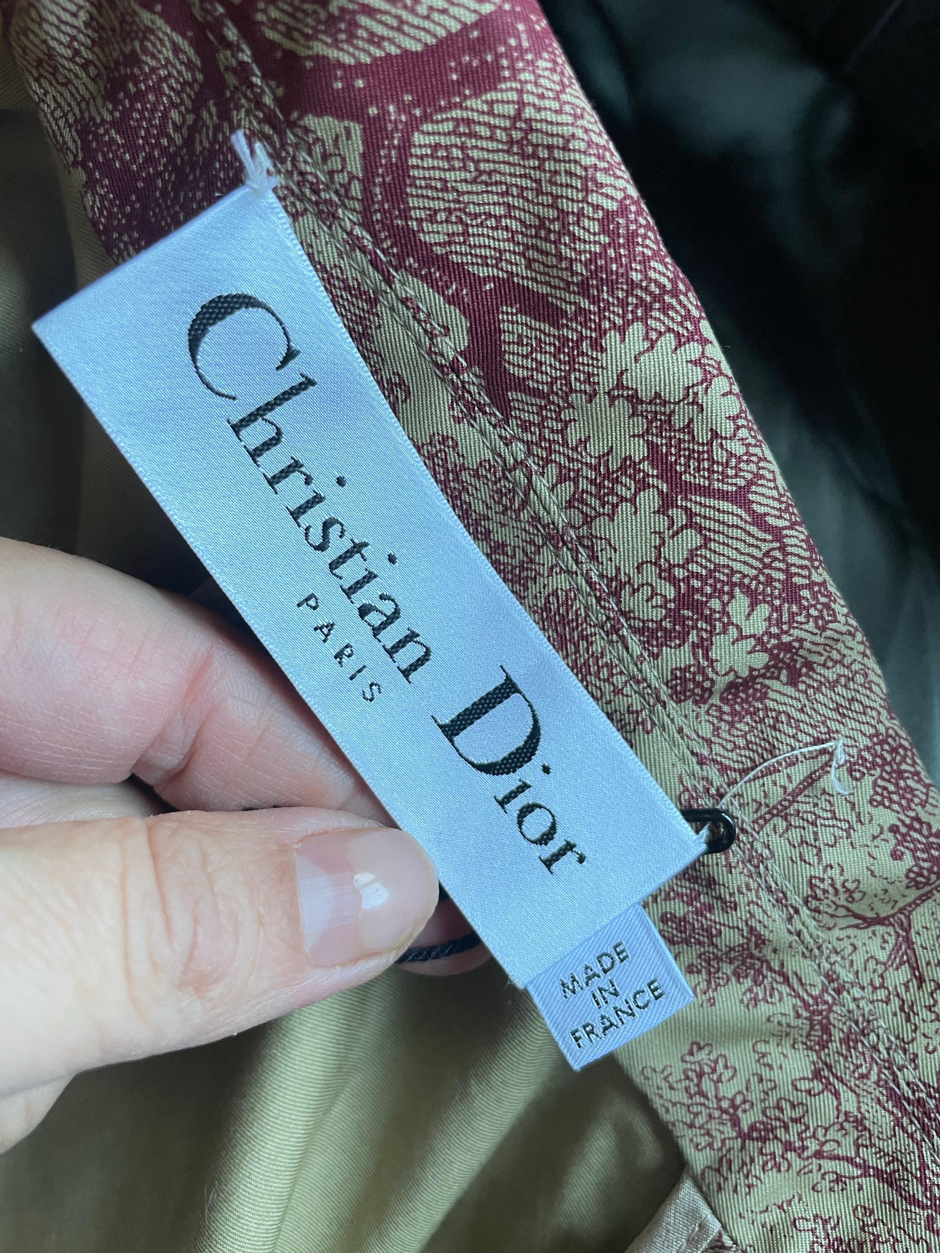 CHRISTIAN DIOR Abito pantaloni e giacca modello Bar toile de jouy in vendita 2