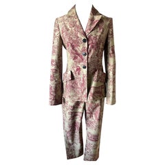 CHRISTIAN DIOR Abito pantaloni e giacca modello Bar toile de jouy