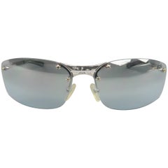 CHRISTIAN DIOR Sunglasses - Metallic Blue & Silver Star Stud Metal POP Spring