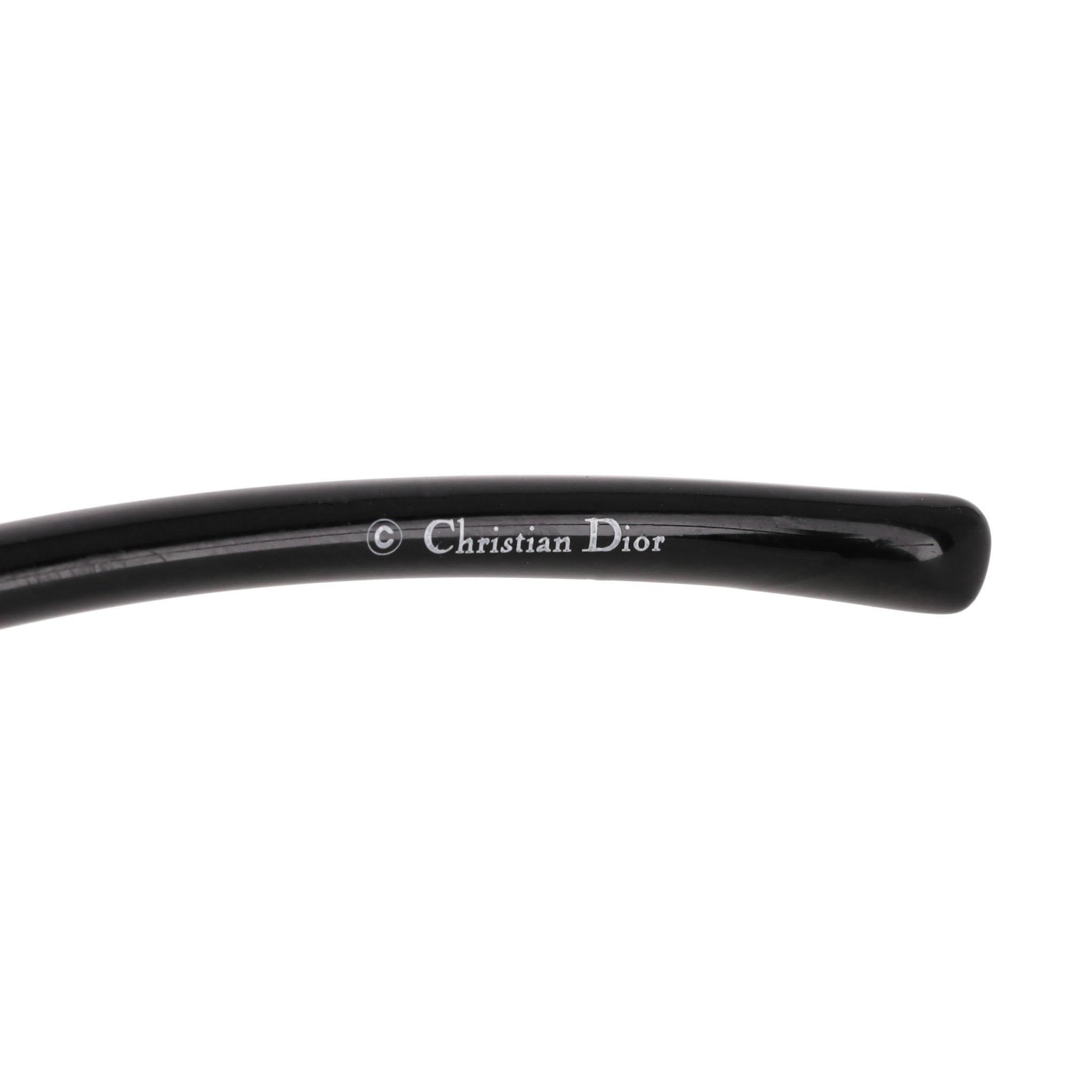 Lunettes de soleil Christian Dior avec logo en cristal sur les branches en vente 1