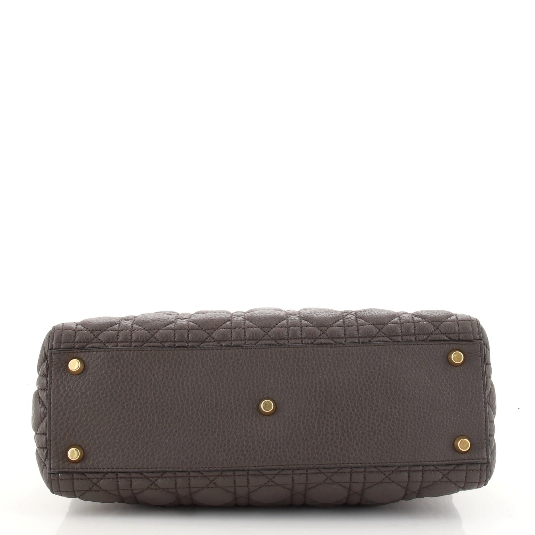 Christian Dior Supple Lady Dior Tasche Cannage Gestepptes Leder Groß für Damen oder Herren