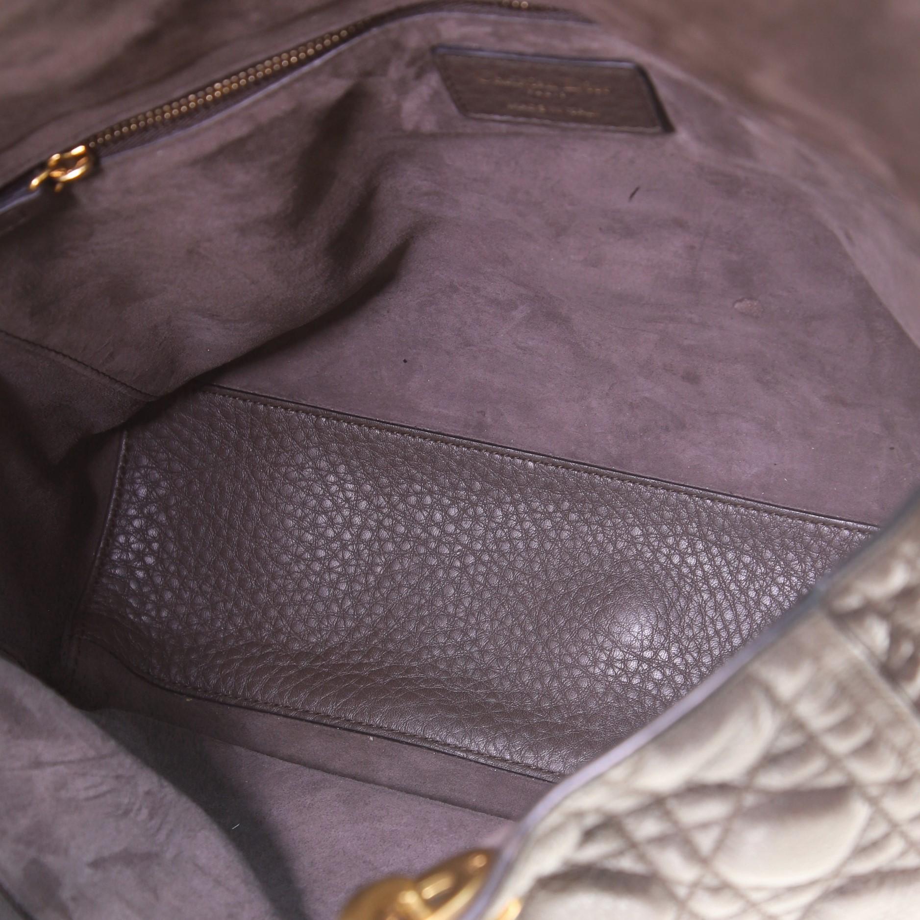 Christian Dior Supple Lady Dior Tasche Cannage Gestepptes Leder Groß 1