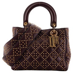 Christian Dior Supple Lady Dior Bag Cannage Studded Lambskin Medium