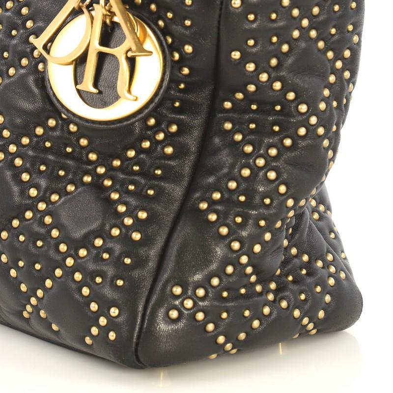 Christian Dior Supple Lady Dior Bag Cannage Studded Leather Medium 1