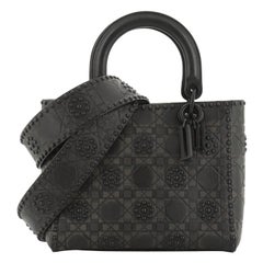 Christian Dior Supple Lady Dior Bag Studded Cannage Embossed Calfskin Medium