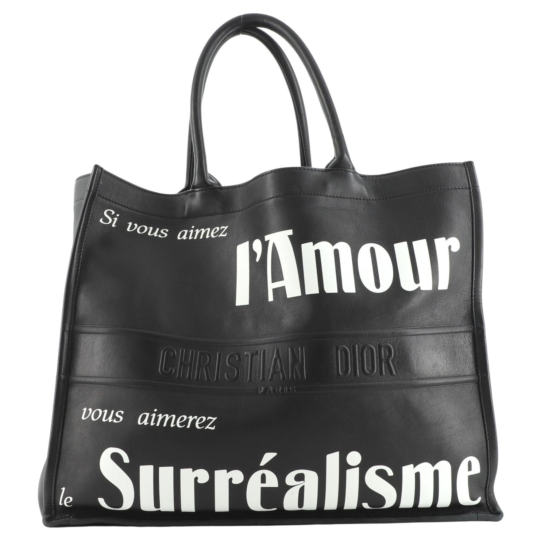 Christian Dior Surrealism Book Tote Printed Leather