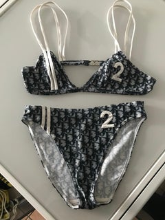 CHRISTIAN DIOR Maillot de bain monogramme oblique trotteur logo DIOR. Vintage.