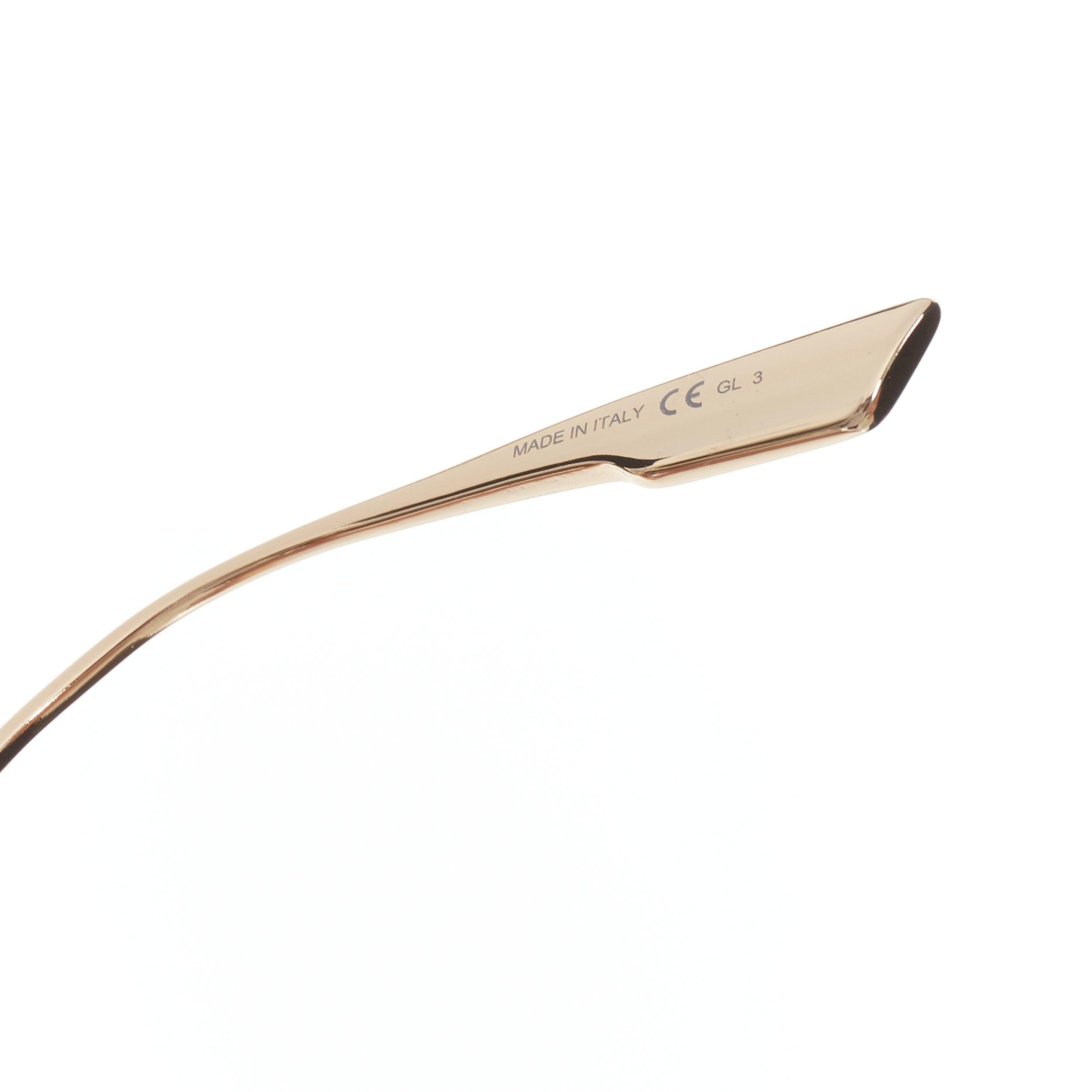 CHRISTIAN DIOR SZJ11 gold CD logo ivory oversized square sunglasses 2