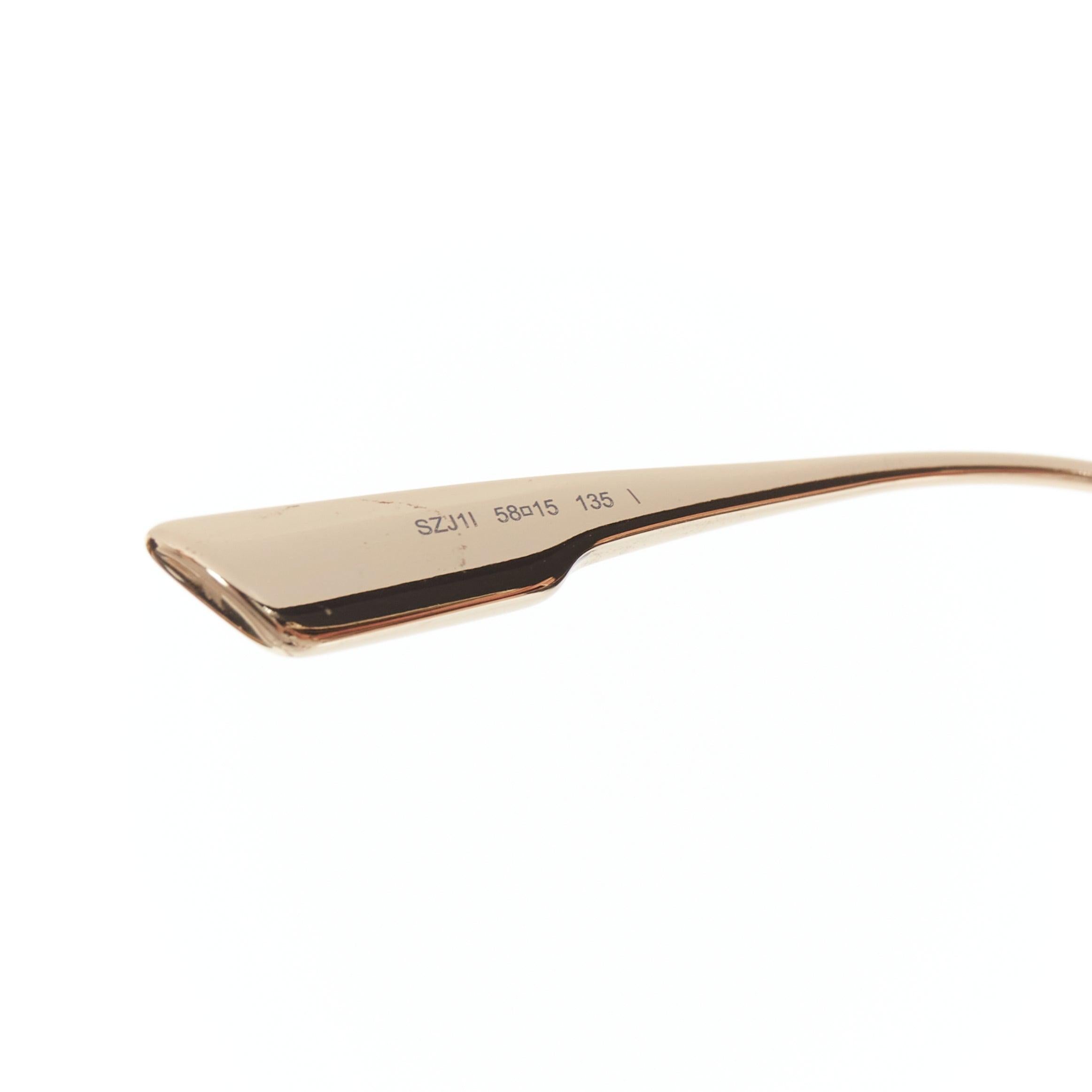 CHRISTIAN DIOR SZJ11 gold CD logo ivory oversized square sunglasses 3