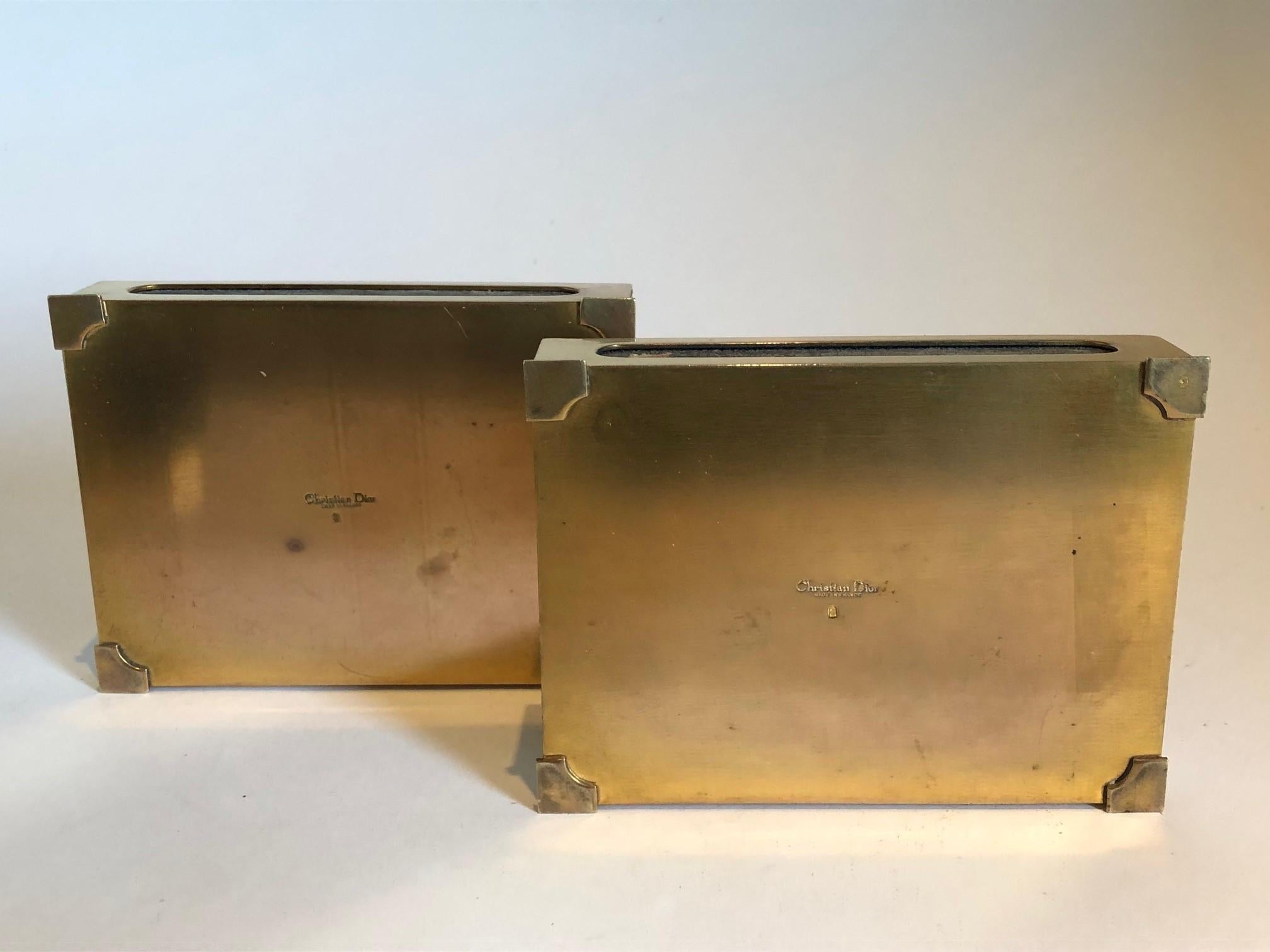 20th Century Christian Dior Table Vesta Gilt Boxes for Matches, France 1950´s For Sale