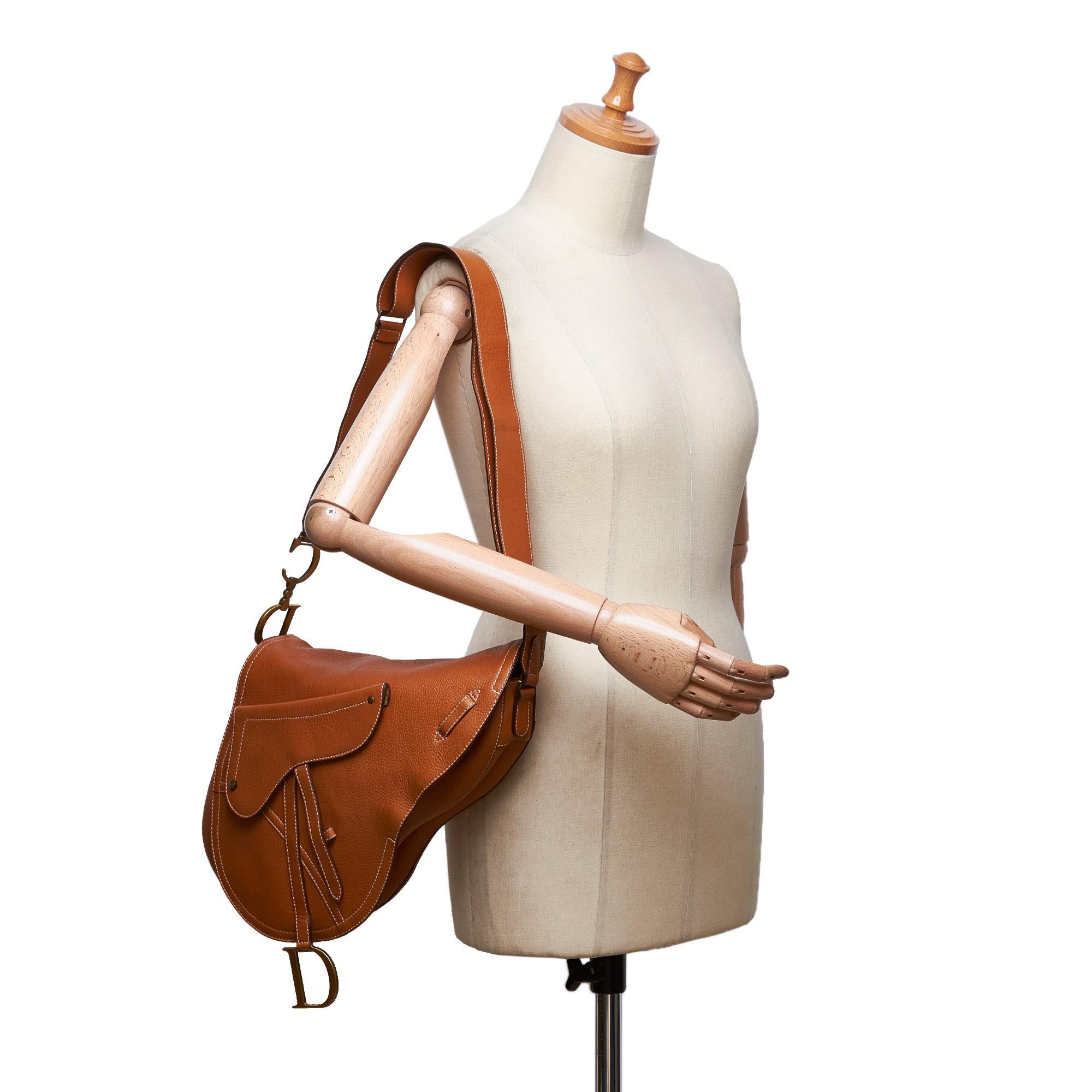 Christian Dior Tan Calfskin Baudrier Saddle Bag Limited Edition  3