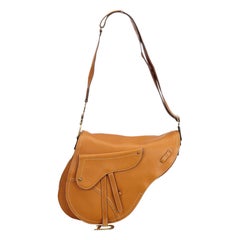Christian Dior Tan Calfskin Baudrier Saddle Bag Limited Edition 
